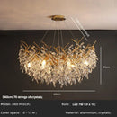 Axyaa Crystal Branch Pendant Lights with LED Luxury Gold Droplight Fixtures
