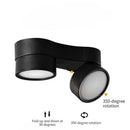 Axyaa Double-Head LED Ceiling Spotlight with Adjustable Angle