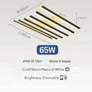 Axyaa Nordic Art Line Acrylic Led Ceiling Lamp Chandelier for Modern Home Decor