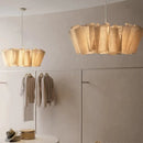 Axyaa Vintage Fabric Ceiling Chandelier: Nordic Handmade Bedroom Pendant Light