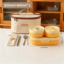 Axyaa Stainless Steel Insulated Lunch Box for Kids - Leak Proof Divided Container