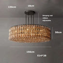 Axyaa Black Chrome LED Chandelier for Dining Room