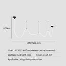 Axyaa Nordic Minimalist LED Pendant Chandelier for Living and Dining Room