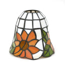 Axyaa 6 Inch Stained Glass Mediterranean Style Lampshade for Fan, Wall, or Chandelier