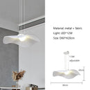Axyaa Nordic Fabric Cream LED Chandelier Wabi Sabi Style Loft Pendant Lights