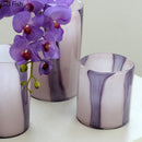 Axyaa Dreamy Purple Glass Vase for Table Decoration and Floral Arrangement
