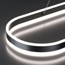 Axyaa Nordic LED Aluminum Ring Chandelier for Kitchen & Restaurant Lighting