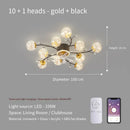 Axyaa Starry Sky Fan Ceiling Lamp: Elegant, Romantic, Silent for Living/Dining/Bedroom