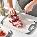 Axyaa Wheat Straw Marble Cutting Board Set - Multifunctional & Hanging Feature