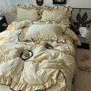 Axyaa Summer Ice Silk Lace Four-Piece Bedding Set - Korean Style