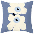 Axyaa Abstract Geometric Pillowcase in Nordic Blue Purple - Peach Skin Fabric