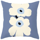 Axyaa Abstract Geometric Pillowcase in Nordic Blue Purple - Peach Skin Fabric