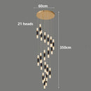 Axyaa Nordic Stair Chandelier Pendant Lights Living Dining Room Ceiling Light Indoor Lighting