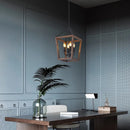 Axyaa Rustic Iron Cage Chandelier for Home Bar Shop