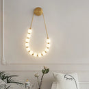 Axyaa Glass Ball Wall Lamp Cream - Modern Minimalist Bedroom Beads Decoration