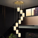 Axyaa Modern LED Pendant Chandeliers for Living Room – Indoor Staircase Hanging Light
