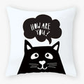 Axyaa Black Cat Pillowcase 45*45 Sofa Car Home Decor Cushion Cover