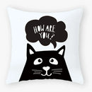 Axyaa Black Cat Pillowcase 45*45 Sofa Car Home Decor Cushion Cover