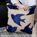 Axyaa Klein Blue Peace Dove Cowhide Pillow - Handmade Luxury Sofa Cushion