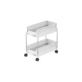 Axyaa Tiered Space-Saving Mobile Storage Rack with Wheels, Large Capacity Organizer