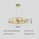 Axyaa Modern LED Glass Ceiling Chandeliers for Dining Living Room