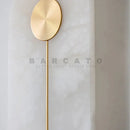 Axyaa Nordic Modern Marble Wall Lamp, Gold/Black Metal LED Sconce for Home Indoor Decor