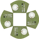 Axyaa Fan-Shaped PVC Placemats: Heat Resistant, Wipe Clean Dining Table Mats for Home Décor