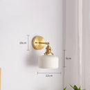 Axyaa White Ceramic LED Wall Sconce for Home Bedroom Living Room Bathroom Mirror