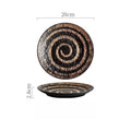 Axyaa Large Ceramic Western Flat Plate - Stylish Circular Tableware