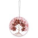 Axyaa 7 Chakra Agate Dream Catcher Moon Gemstone Wind Chime Home Decor