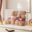 Axyaa Plush Dolls Storage Box: Transparent Showcase for Dustproof Display of Toys