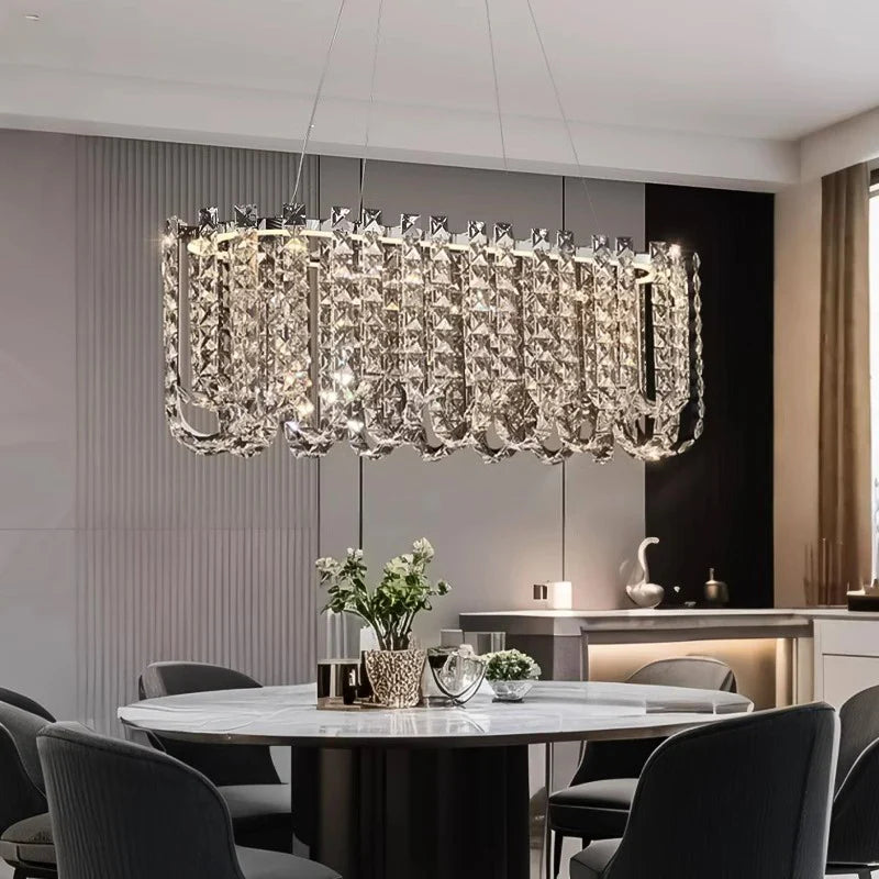 Luxury Crystal Chandelier for Living Room Bedroom Dining Room by Axyaa