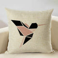 Axyaa Geometry Cushion Cover - 45x45cm Linen Pillow Case for Home Decor