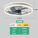 Axyaa Modern Reversible Ceiling Fan with App Remote, LED Lights, Black/White, 60W