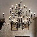 Axyaa Nordic Silver Gold Black Chandelier: Elegant Suspension Lamp for Living Room & Bedroom