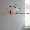 Axyaa Glass Pink LED Wall Lights Pull Chain Switch Bedside Lamp Sconce