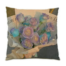 Axyaa Daisy Print Pillowcase: Square Flower Cushion Cover for Home Decor