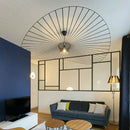 Axyaa Modern Straw Hat Chandeliers for Living Room, Bedroom, and Restaurant
