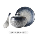 Axyaa Creative Ceramic Soup Bowl with Lid for Breakfast and Desserts
