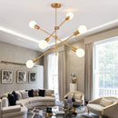 Axyaa Magic Bean Wrought Iron Chandelier - Modern Minimalist Nordic LED Lighting