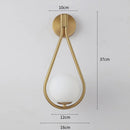 Axyaa LED Metal Wall Lamp: Modern Nordic Style Glass Bedroom Decoration Lighting