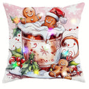 Axyaa Gingerbread Man Candy House LED Pillowcase - Christmas Home Decorating Gift