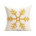 Tufted Embroidered Christmas Cushion Cover, Beige & Gold Milu Deer Design, Axyaa Brand