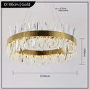 Axyaa Modern Crystal Chandelier Pendant Lights for Stylish Home Decor