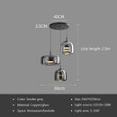 Axyaa Glass Pendant Chandelier for Bedroom, Restaurant, and Bar Counter