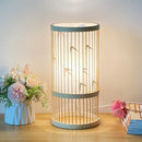 Axyaa Bamboo Woven European Style Small Table Lamp for Bedroom Bedside