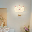 Axyaa Pink Crown Wall Lamps for Girl Kids Room Night Light