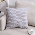 Axyaa Soft Gray Pillow Cover 45X45 Geometric Pattern Decorative Sofa Cushion Case
