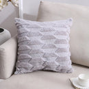 Axyaa Soft Gray Pillow Cover 45X45 Geometric Pattern Decorative Sofa Cushion Case