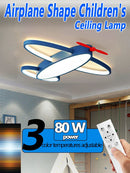 Axyaa Kids' Aircraft Ceiling Light: Remote-Controlled Smart Lamp for Boys' Bedroom